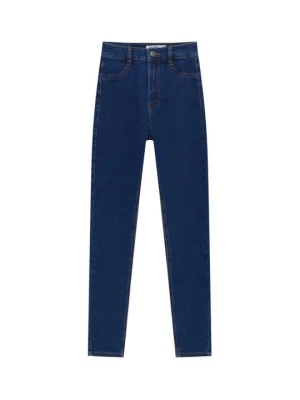 Obrázek produktu Skinny džíny PULL&BEAR metalická modrá