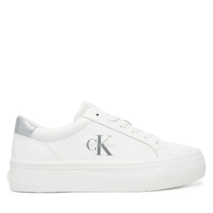 Obrázek produktu Sneakersy Calvin Klein Jeans Vulc Flatf Lth Silver Logo Tag YW0YW01877 Bílá