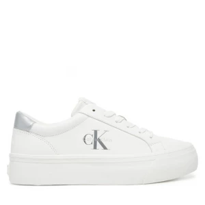 Obrázek produktu Sneakersy Calvin Klein Vulc Flatf Lth Silver Logo Tag YW0YW01877 Bílá