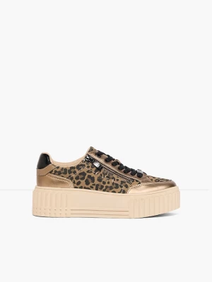 Obrázek produktu Sneakersy marki Marco Tozzi w panterkę BonPrix złoty
