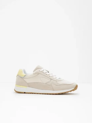 Obrázek produktu Sneakersy w stylu retro BonPrix beżowy