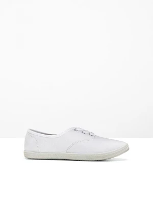 Obrázek produktu Sneakersy z bawełnianego płótna BonPrix biały