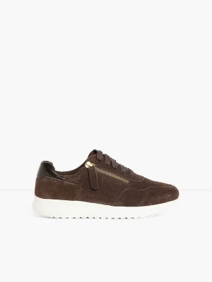 Obrázek produktu Sneakersy ze skóry welurowej BonPrix brązowy