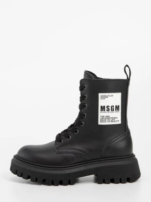 Obrázek produktu Šněrovací kotníkové boty MSGM skvrnitě antracitová