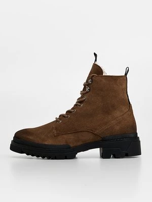 Obrázek produktu Šněrovací kotníkové boty Steve Madden světle hnědošedá