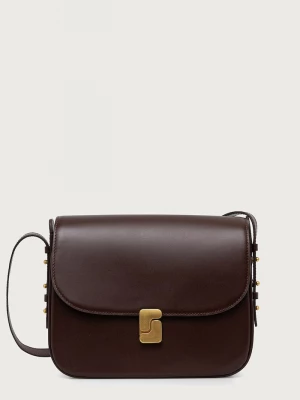 Obrázek produktu Soeur crossbody kabelka dámská kožená BELLISSIMA MAXI hnědá