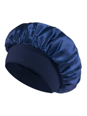 Obrázek produktu soho Hair accesoires Šperky do vlasů 'Safiya Satin Bonnet – Elastic Hair Cap for Curl Protection & Frizz Control (Navy)' modrá