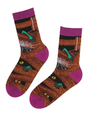 Obrázek produktu Sokisahtel Ponožky 'HAZEL Halloween socks with monsters' hnědá
