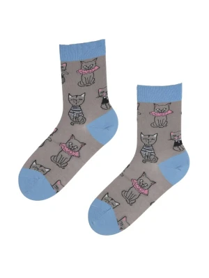 Obrázek produktu Sokisahtel Ponožky 'READY cotton socks with cats' mix barev