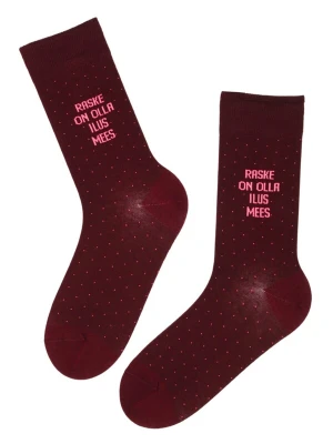 Obrázek produktu Sokisahtel Ponožky 'TAAVI cotton socks for a handsome man' burgundská červeň