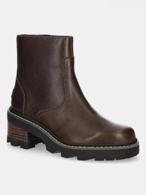 Obrázek produktu Sorel Kožené kotníkové boty Sorel JOAN NOW ZIP BOOTIE hnědá