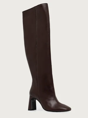 Obrázek produktu Souliers Martinez kozačky nad kolena dámské kožené ROBERTA hnědá
