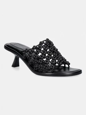 Obrázek produktu Souliers Martinez pantofle na vysokém podpatku dámské kožené MARIZA černá