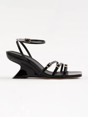 Obrázek produktu Souliers Martinez sandály na klínku kožené EDEN černá