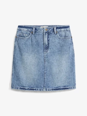 Obrázek produktu Spódnica dżinsowa mid waist, low stretch BonPrix niebieski