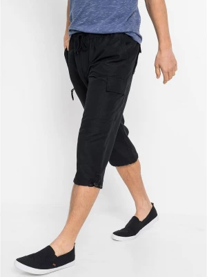 Obrázek produktu Spodnie 3 / 4 z mikrofibry w fasonie regular fit BonPrix czarny