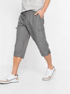 Obrázek produktu Spodnie 3 / 4 z mikrofibry w fasonie regular fit BonPrix szary