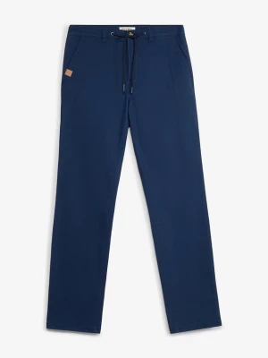 Obrázek produktu Spodnie chinosy, classic fit, ze stretchem i szeroką nogawką, straight BonPrix niebieski