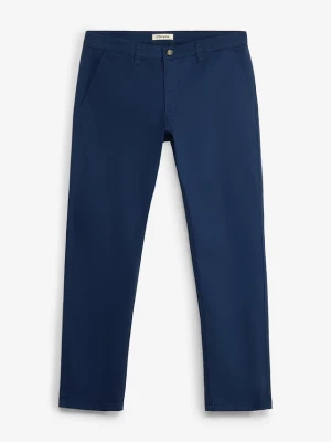 Obrázek produktu Spodnie chinosy relaxed fit ze stretchem, z bawełny organicznej, straight BonPrix niebieski