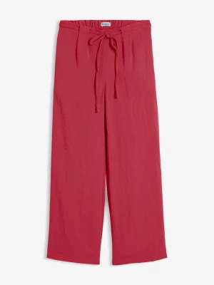 Obrázek produktu Spodnie culotte z lejącego materiału z domieszką wiskozy BonPrix czerwony
