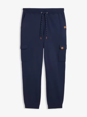 Obrázek produktu Spodnie joggingowe z kieszeniami cargo z czystej bawełny organicznej BonPrix niebieski