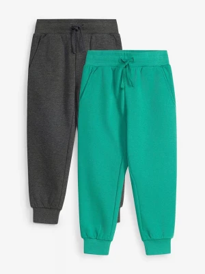 Obrázek produktu Spodnie joggingowe z miękkiej mieszanki bawełny (2 szt.) BonPrix zielony