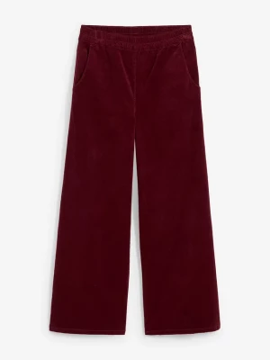 Obrázek produktu Spodnie sztruksowe high-waist z mieszanki bawełny BonPrix czerwony