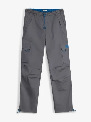 Obrázek produktu Spodnie z kieszeniami cargo, z gumką w talii, o kroju relaxed fit, straight BonPrix szary