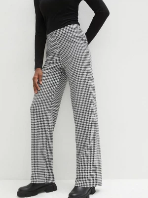 Obrázek produktu Spodnie ze stretchem w pepitkę, wide leg BonPrix czarny