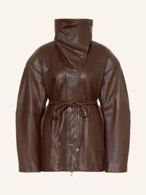 Obrázek produktu Sportmax Kožená Bunda Alaggio tmavě hnědá
