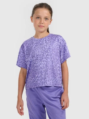 Obrázek produktu Sportovní crop-top rychleschnoucí dívčí - fialový 4F