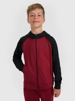 Obrázek produktu Sportovní rozepínací mikina s kapucí chlapecká - burgundská 4F červený