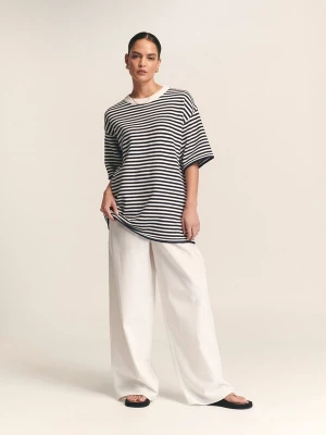 Obrázek produktu St MRLO Oversized tričko 'Vacation' námořnická modř / bílá