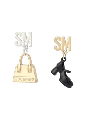 Obrázek produktu STEVE MADDEN Náušnice zlatá / černá / stříbrná