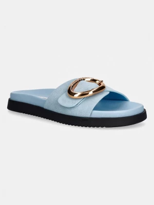 Obrázek produktu Steve Madden pantofle s odkrytými prsty dámské semišové Mistify modrá