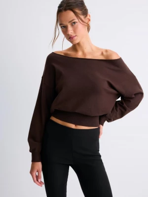 Obrázek produktu Stradivarius Asymetrický Úpletový Svetr Brown