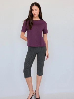 Obrázek produktu Stradivarius B01 Základní Tričko Regular Fit Vyšší Gramáží Purple