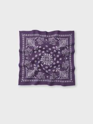 Obrázek produktu Stradivarius Bandana Šátek S Potiskem A Jemným Povrchem Purpurová