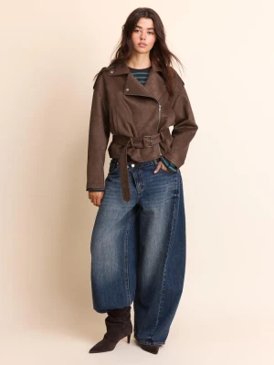 Obrázek produktu Stradivarius Biker Bunda S Páskem Hnědá