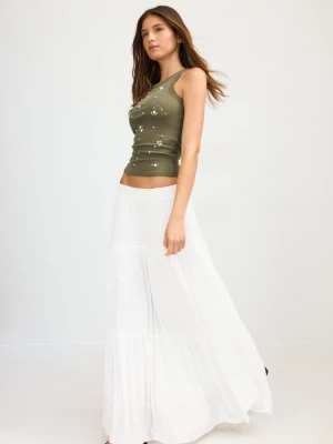 Obrázek produktu Stradivarius Boho Midi Sukně White