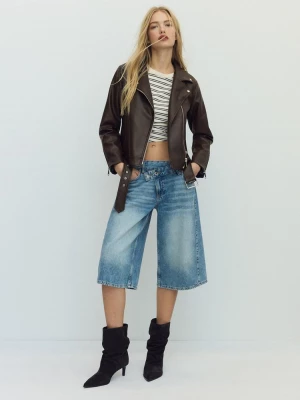 Obrázek produktu Stradivarius Bunda Biker Z Imitace Kůže Brown