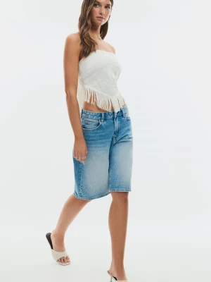 Obrázek produktu Stradivarius Bustier S Třásněmi A Výšivkou White
