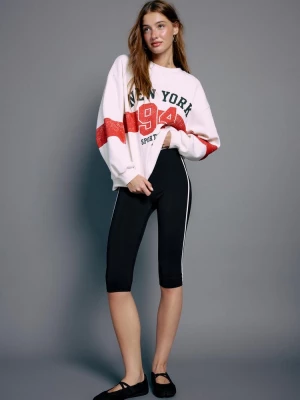 Obrázek produktu Stradivarius Legíny Capri Bočními Pruhy Černá