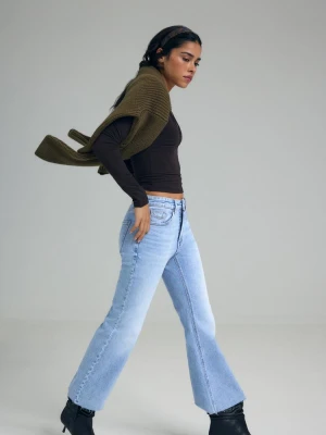 Obrázek produktu Stradivarius D78 Zkrácené Džíny Zvonový Střih Modrý Denim