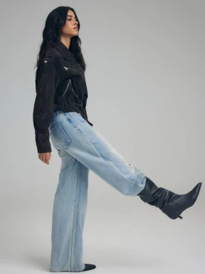 Obrázek produktu Stradivarius D91 Džíny Wide Leg Low Waist Světle Modrá