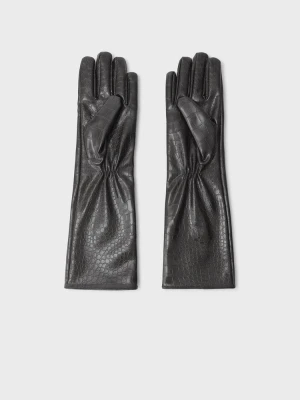 Obrázek produktu Stradivarius Dlouhé Rukavice – Imitace Kůže Černá