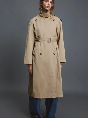 Obrázek produktu Stradivarius Dlouhý Základní Trenčkot Beige