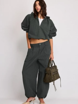 Obrázek produktu Stradivarius Funkční Kostkovaná Mikina Khaki