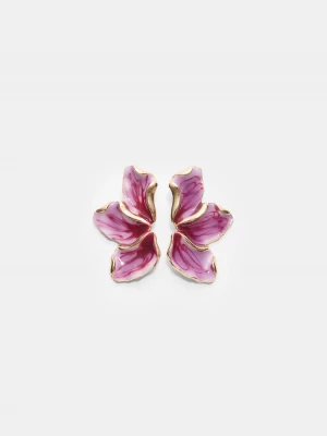 Obrázek produktu Stradivarius Glazované Vějířové Náušnice Fuchsia