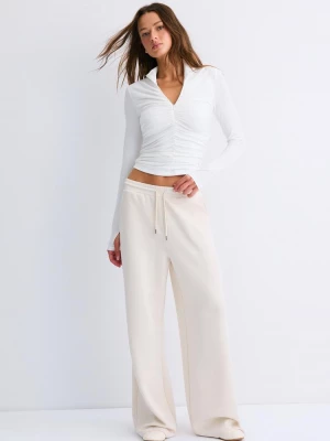 Obrázek produktu Stradivarius Jemné Kalhoty Palazzo Typu Jogger Stone